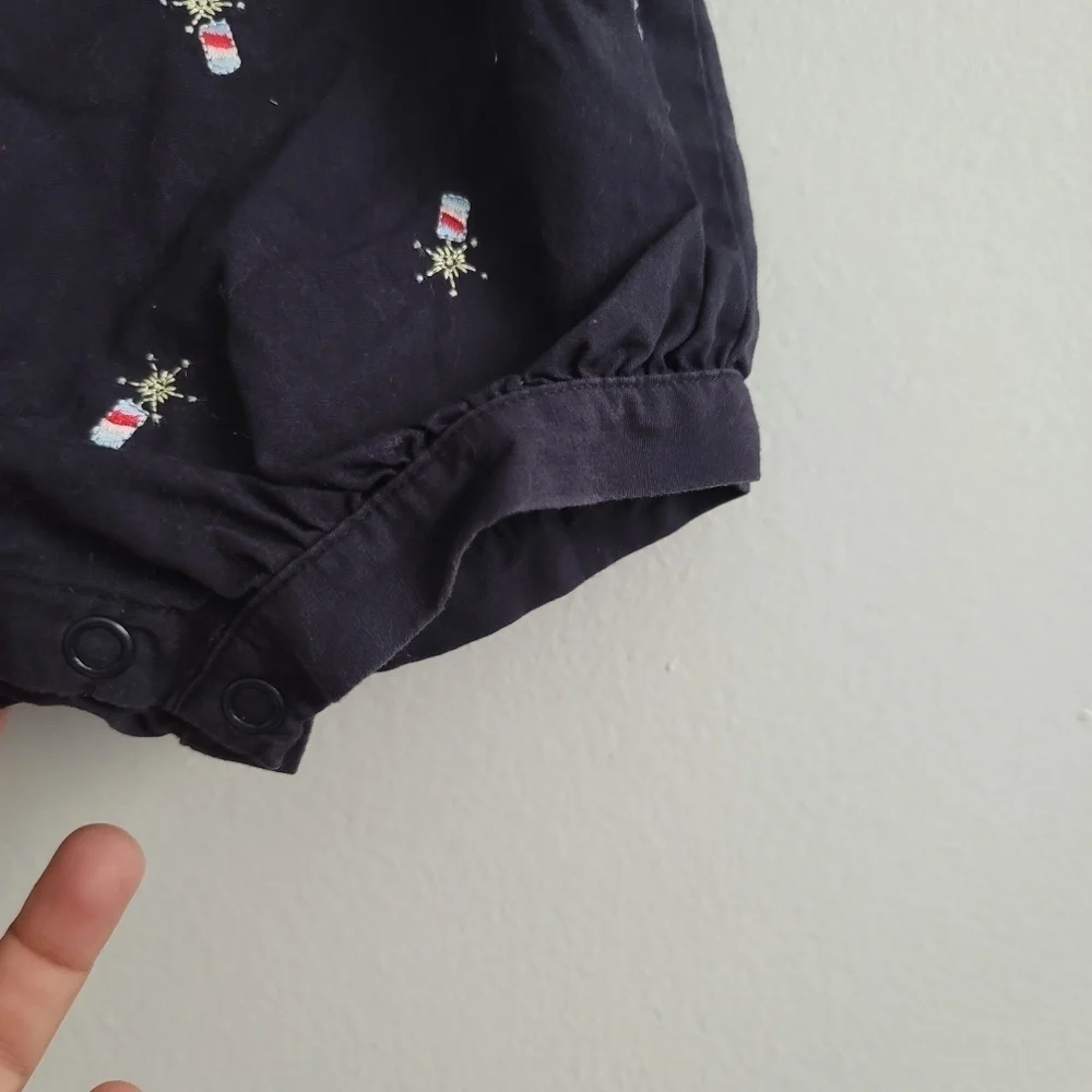 VTG Gymboree Embroidered Firecracker Fireworks July‎ 4th Romper